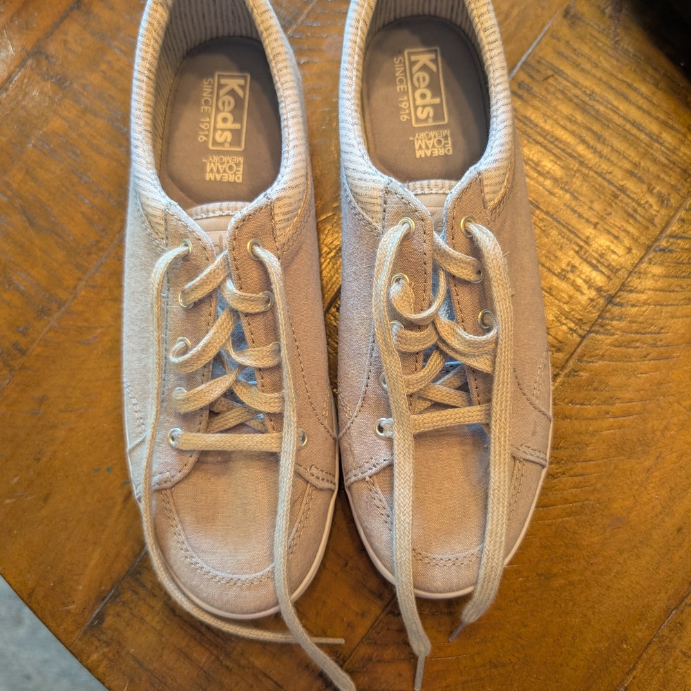 Keds Light Gray Canvas Sneakers